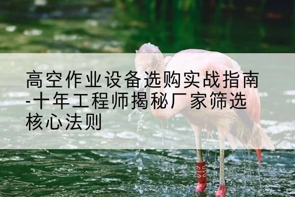 怀安剪叉式升降机厂家-高空作业设备选购实战指南-十年工程师揭秘厂家筛选核心法则